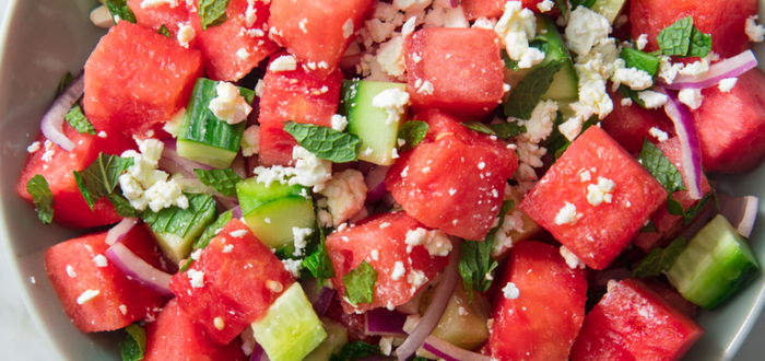 watermelon and feta salad 4th of July